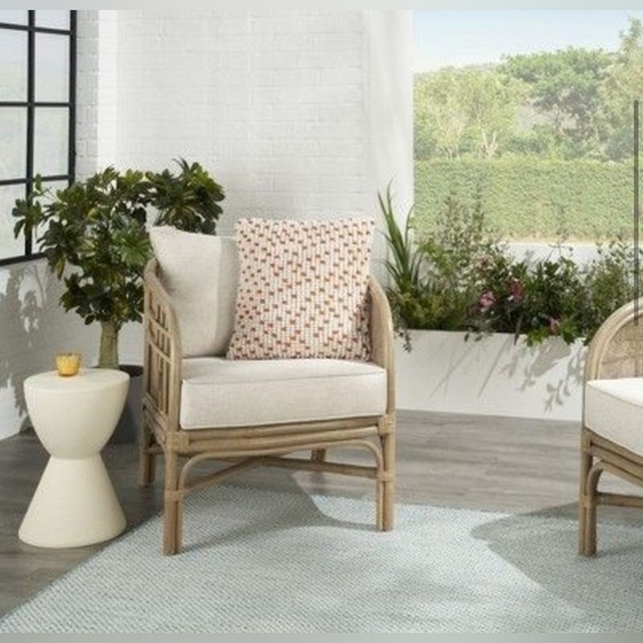 Mina Victory Outdoor Pillows Loop Dots 18"X18" Orange Indoor/Outdoor Throw - Picture 2 of 11